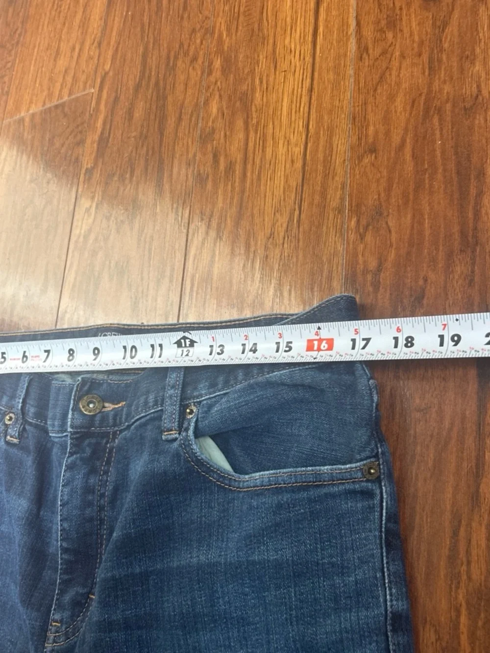 J. Crew Men's Straight Jeans  0181 Stitching missing back pocket see pic 8 34x34